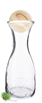 Gesundheitskissen.at Original ZirbenKugel mit PEFC-Zertifizierung inkl. Zirben-Wasserkaraffe Misura (1 Liter) | 7cm-Verschlus