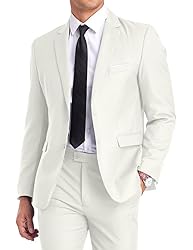 Men's Slim Fit 2 Piece Suit,Two Button Dress
