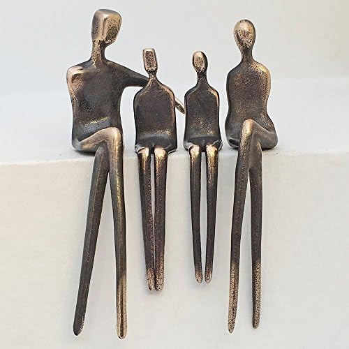 “Cuddle Up All” Family of 4 - Yenny Cocq Design Loving People Bronze Collectible Figurines