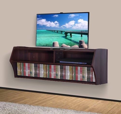 Erfect 48-Inch. Wall Mounted Floating Media Console, Brown