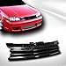 R&L Racing Front Hood Grill Black Finished Horizontal Badgeless Compatible with 99-06 Volkswagen Golf/GTI/R32MK4 Model| Front Bumper Grille Mesh Guard