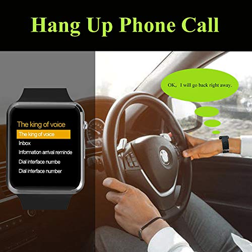 Smart Watch,Android Smart Watches for Men Women Teens with SIM SD Card Slot SmartWatch Compatible Android Samsung iPhone Watch with Call Text Camera Pedometer Bluetooth Watches