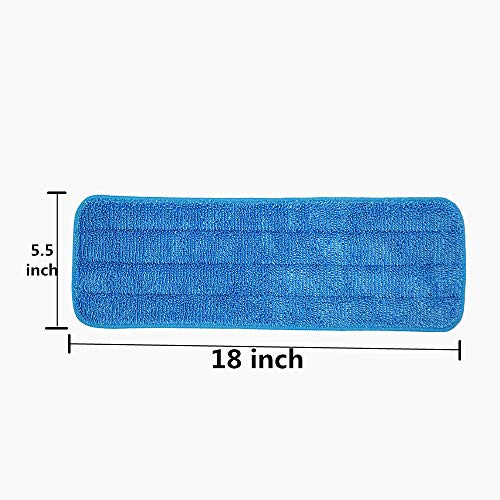 Microfiber Mop Pad 18" Inch for Wet Dry Mops Floor Cleaning Pads