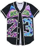 HOP FASHION Unisex Baseball Jersey Short Sleeve 3D Print Tees