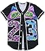 HOP FASHION Unisex Baseball Jersey Short Sleeve 3D Print Tees