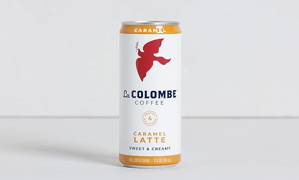 LA COLOMBE CARAMEL DRAFT LATTE – 9 FLUID OUNCE, 4 COUNT – COLD-PRESSED ESPRESSO AND FROTHED MILK + REAL CARAMEL – MADE WITH REAL INGREDIENTS – GRAB AND GO COFFEE