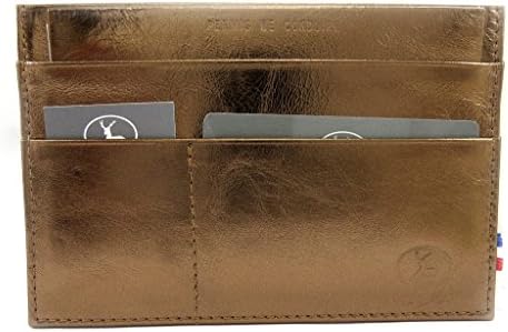 Leather door car papers 'Frandi' brown metal (slim).