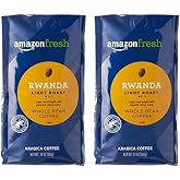 AmazonFresh Direct Trade Rwanda Whole Bean Coffee, Light Roast, 12 Ounce (Pack of 2)