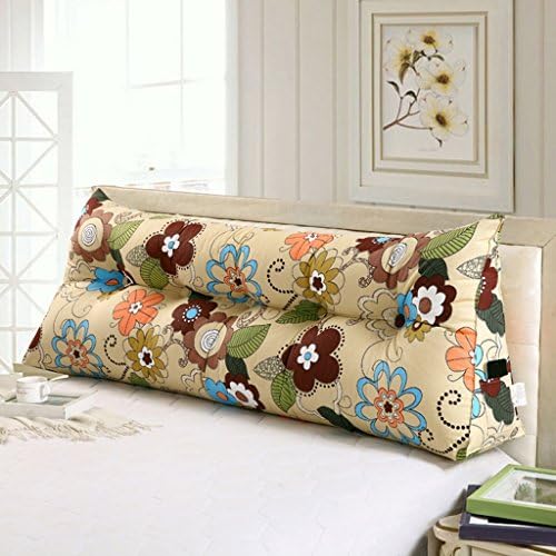 LZ-SNAIL Back Cushions Head Cushions Soft Bag Triangular Big Backrest Bed Sofa Long Pillow Pillow Protect The Waist The Fabric Is Soft PP Cotton Filling Durable Removable And Washable for Bed or Sofa ( Color : #1 , Size : 100*20*50cm )