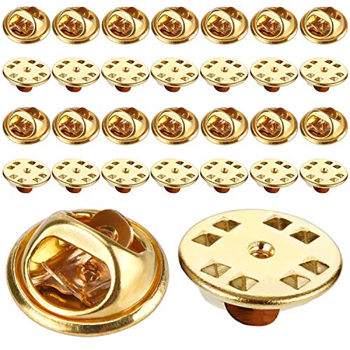 image for Onwon 30 Pieces Brass Butterfly Cluth Badge Insignia Clutches - No Too