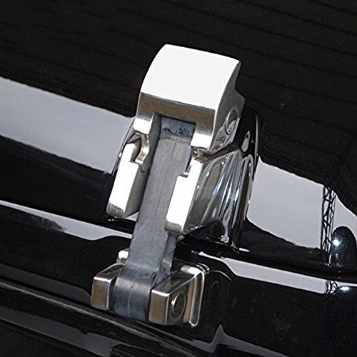 Bolaxin Chrome Aluminum Hood Lock Assembly Locking Hood Catch Set
