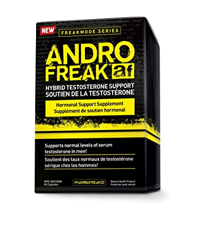 PharmaFreak Andro Freak - 60 Capsules - Hybrid Testosterone Support - L-Theanine - Resveratrol & Vitamins