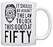 Birthday Gifts For All 50th Against the Law to Look This Good at Fifty Gift 11oz Ceramic Coffee Mug with Handle
