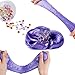 Meland Slime Kit, Slime Box Including 7 oz Stretchy 4-Colors Fluffy Slime, 2 Pack Galaxy Slime Egg, 2 Crystal Slime Egg, 1 Colorful Fishbowl Beads and 1 Foam Balls for DIY Slime Making