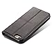 FLY HAWK iPhone 6/6S Leather Wallet Phone Case iPhone Case with Card Holder Kickstand Protective Flip Cover Black Cover