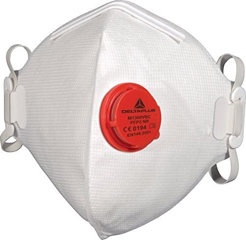 10 x Venitex M1300VBC Disposable Vertical Folding Dust Mask FFP3 With Valve by Venitex
