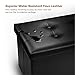 Sable 43'' Folding Storage Ottoman Bench, Faux Leather Footrest Seat Bench with Highly Elastic Sponge Filling, Black