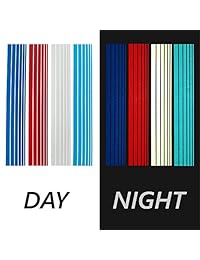 Wandkings   Calcomanías para parrilla en forma de riñón, colores reflectantes (azul oscuro, rojo,...