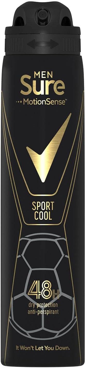Sure Sport Cool Anti-perspirant Deodorant Aerosol 250ml Men Fresh Citrus Mint