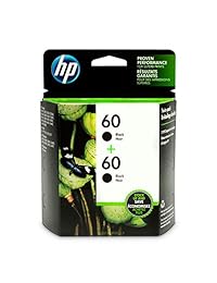 HP 60 - Cartuchos de tinta negra originales, 2 cartuchos (CZ071FN)