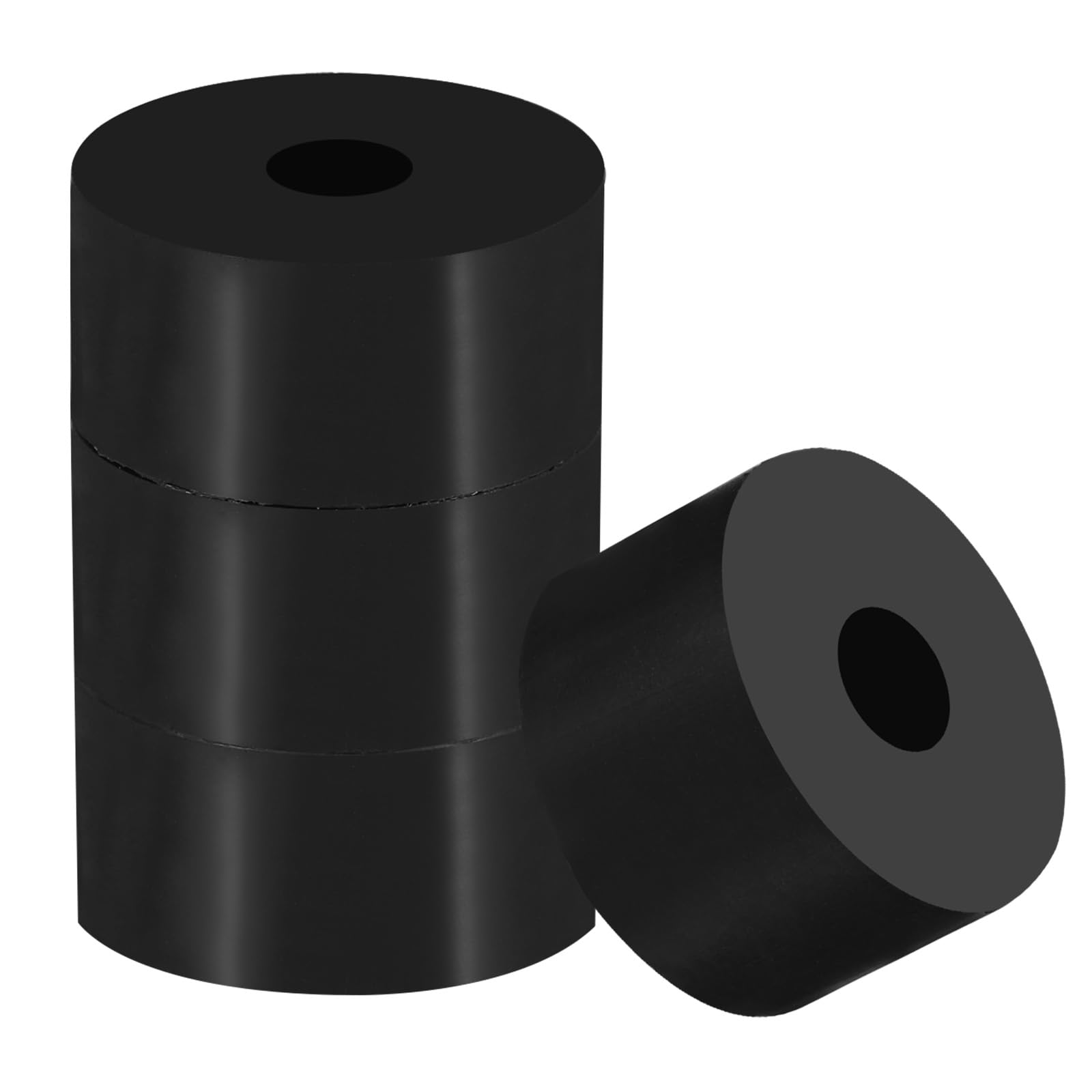 PATIKIL Multi Purpose Rubber Spacer, 4 Pcs 1.6"OD 0.4"ID 0.8"Thick Neoprene Round Anti-Vibration Isolation Pads Isolator Rubber Bushings Spacer Washer for HVAC Bolts Car Accessories