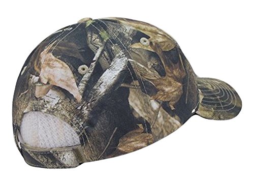 US American Flag Hybricam Mossy Camouflage Camo Baseball Cap (One Size, Camo)