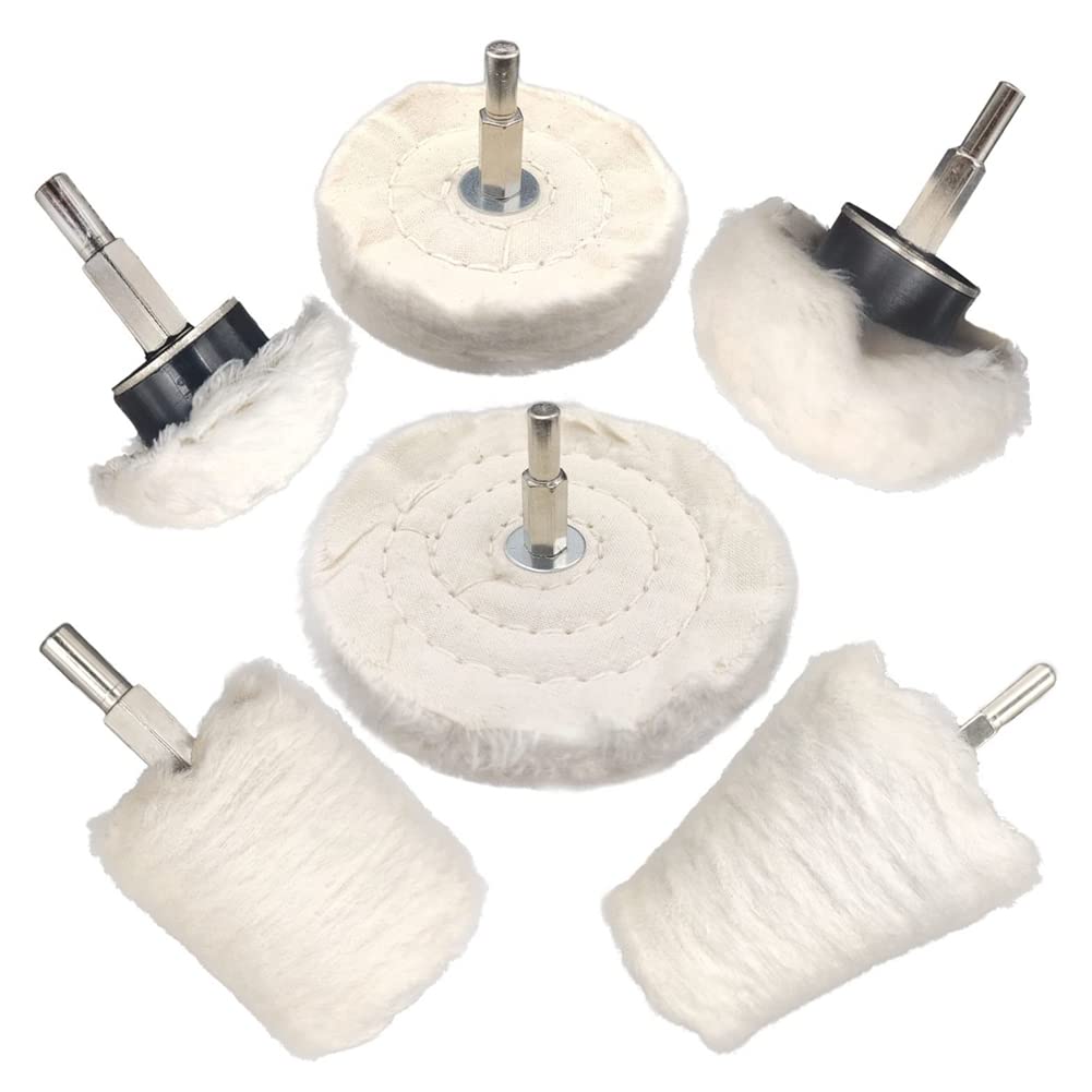Myqqhbs Buffing Wheel Polishing Wheel Kits for Drill Buffing Pad for Metal Aluminum Stainless Etc