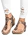Younsuer Women Sandals Wedges Boho Braided Casual Summer T-Strap Mid Heel Wedge Sandal Shoes