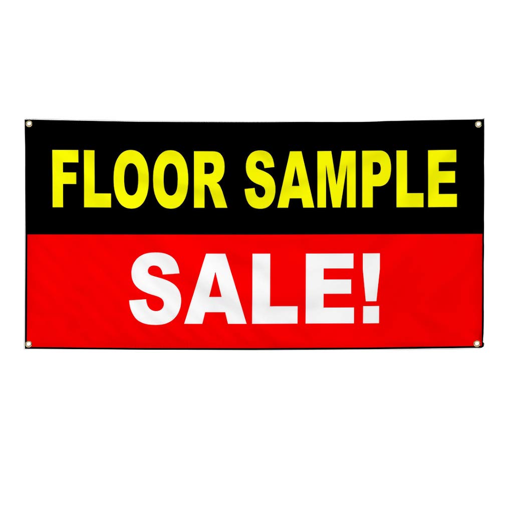 Amazon Com Vinyl Banner Sign Floor Sample Sale Black Red White