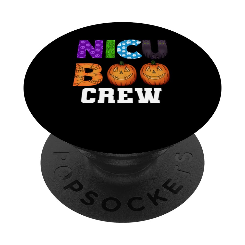NICU Boo Crew Scary Halloween Neonatal Nurses PopSockets Swappable PopGrip