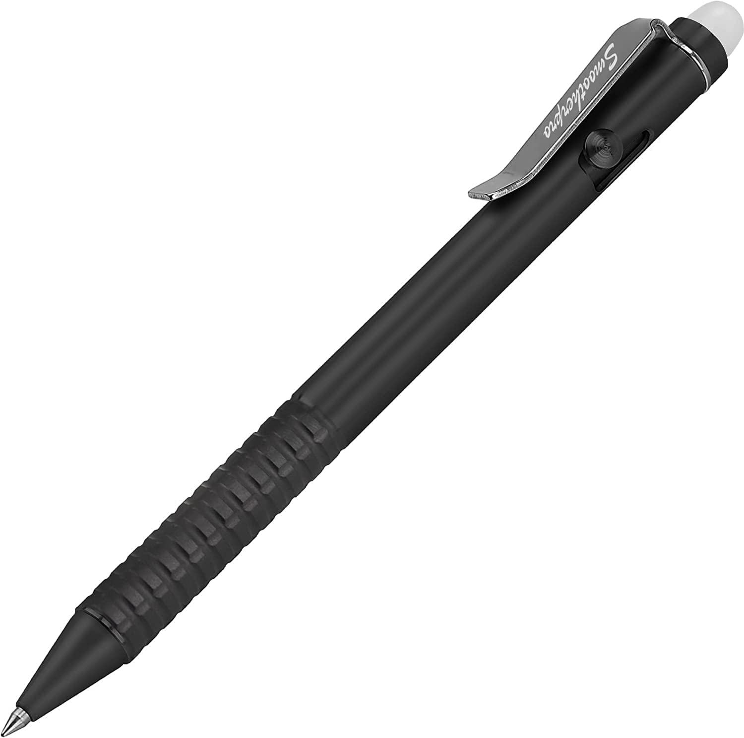 SMOOTHERPRO Erasable Ballpoint Pen Compatible with Pilot FriXion Refill Stainless Steel Pen for Office School Business Color Black(SSF020)