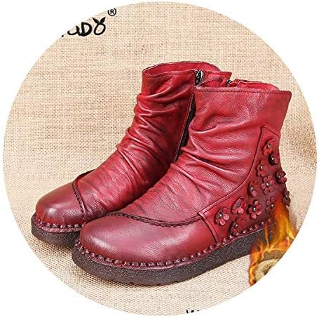 Nice Style Boots Handmade Ankle Boots Flat Boots Genuine Women Shoes Alta Calidad Toallita