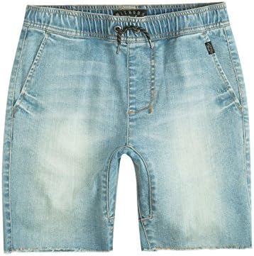 NITROUS BLACK Uncommon Denim Boys Jogger Shorts, Light Wash, Medium