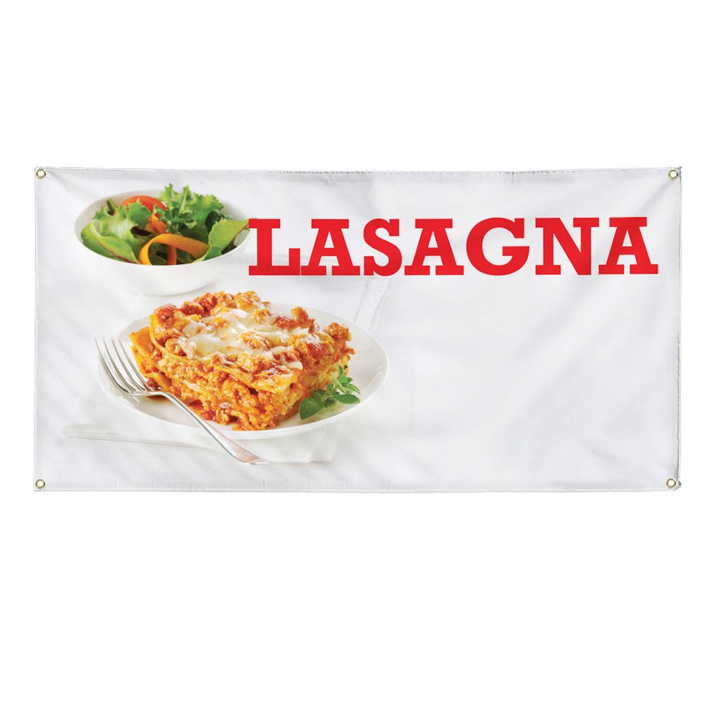 Amazon Com Vinyl Banner Sign Lasagna Restaurant Cafe Bar Lasagna