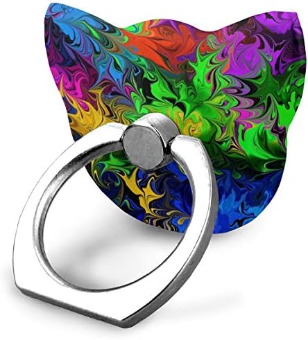 Finger Ring Stand Holder Paint Rainbow Phone Stand Mobile Phone Holder Adjustable 360° Rotation for iPhone, IPad, Samsung Galaxy S9/S8 and More Smartphones