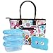 Lunch Bag Set by Dimayar Lunch Tote with Ice Pack and 3 Pieces of Lunch Box Sandwich Kit Food Storage Container,Full Zipper Closure Insulated Lunch Bag Ice Pack Lunch Box Containers for Adults