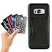 ZVE Case for Samsung Galaxy S8, 5.8 inch, Slim Leather Wallet Case with Credit Card Holder Slot Pocket Protective Functional Case Cover for Samsung S8, 5.8 inch 2017 - Black