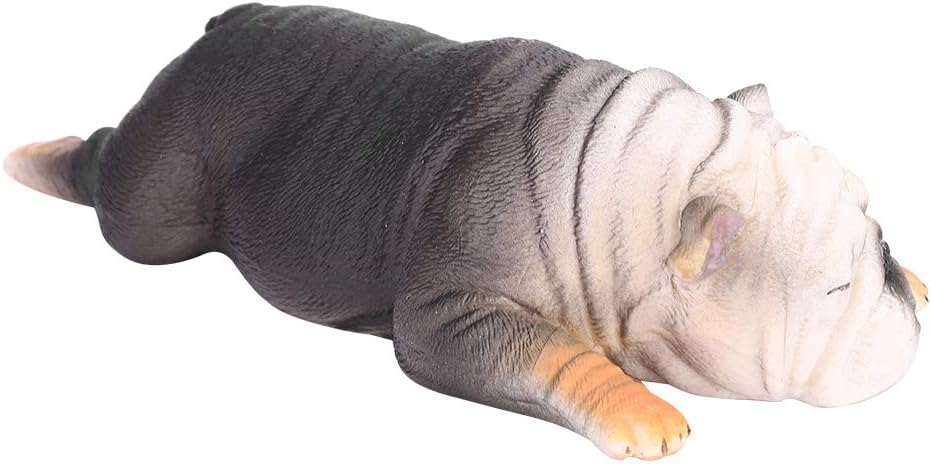 VGEBY1 French Lying Bulldog Model, Sleepy Bulldog Toy French Lying Animal Model for Kids Children(#873), Brown - Image 4