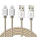 Aonsen Lightning Cable,2Pack 6FT Nylon Braided 8 Pin iPhone Cord,Charge and Sync for iPhone 6/6 Plus/6s/6s Plus/5/5c/5s,iPad 4 Mini Air(Gold)