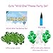 16 INCH Wild ONE Kids First Birthday Balloons with 12 PCS Artificial Palm Leaves, Baby Girl Boy 1st Bday Party Supplies with Air Pump