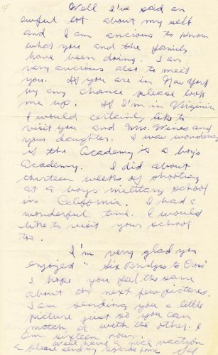 Sal Mineo Autograph Letter Signed 08 12 1955 Star Celebrity Autographs