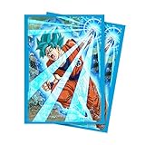 Ultra Pro Official Dragon Ball Super Super Saiyan Blue Son Goku Standard Deck Protector Sleeves (65ct)