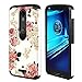 Droid Turbo 2 Case,Harryshell(TM) Rose Flower Full Protective Anti- Shock Dual Layer Hybrid Armor Defender Case Cover for Motorola Droid Turbo 2 (F-1)