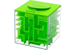 ThinkMax Money Maze Puzzle Box for Kids and Adults, Perfect Money Holder Maze Puzzle Gift Box (Green)