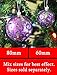 24pk 60mm Transparent Swirl Christmas Ball Ornaments, Purple