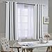 NICETOWN Room Darkening Curtain for Bedroom - (Greyish White/Silver Grey Color) Solid Thermal Insulated Blind Room Darkening Drape/Drapery for Windows,52x63 inches, 1 Pack