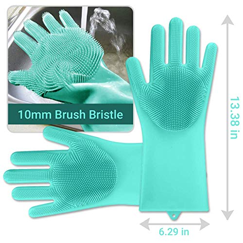 Desire Deluxe Magic Silicone Gloves Dishwashing Glove Scrubber for Washing Dish, Kitchen, Bathroom