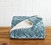 Premium Reversible Two-in-One Sherpa and Fleece Velvet Plush Blanket. Fuzzy, Cozy, All-Season Berber Fleece Throw Blanket. by Home Fashion Designs Brand. (Blue Surf)