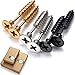 IBLUE Jewelry Stainless Steel 3 Pairs Mens Black Gold Silver Stud Earrings Set