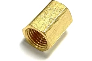 The Stop Shop Female Inverted Flare Brake Line Union For 1/4 Inch Tube 7/16"-24 threads (One Piece)